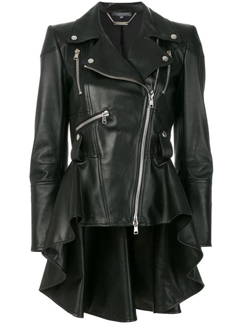 alexander mcqueen peplum waist biker jacket replica|alexander mcqueen clearance sale.